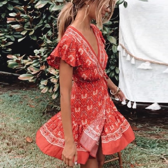 - ❤️Bohemian Wrap Dress - Picture 4 of 5